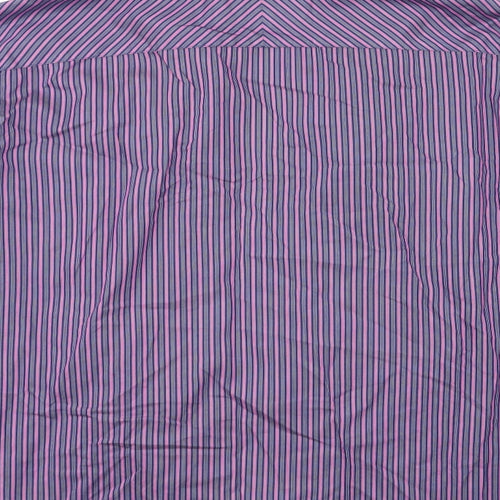 Marks and Spencer Mens Pink Striped   Dress Shirt Size L