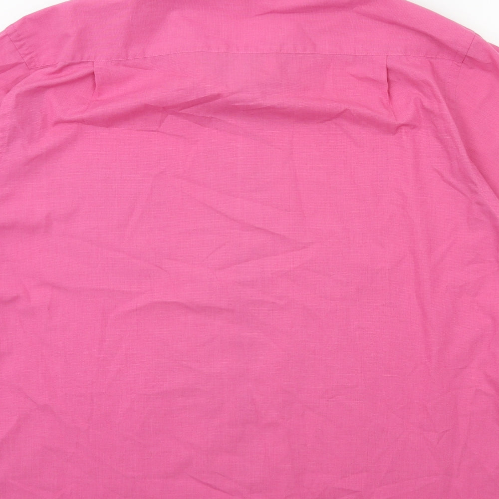 BHS Mens Pink    Dress Shirt Size 16