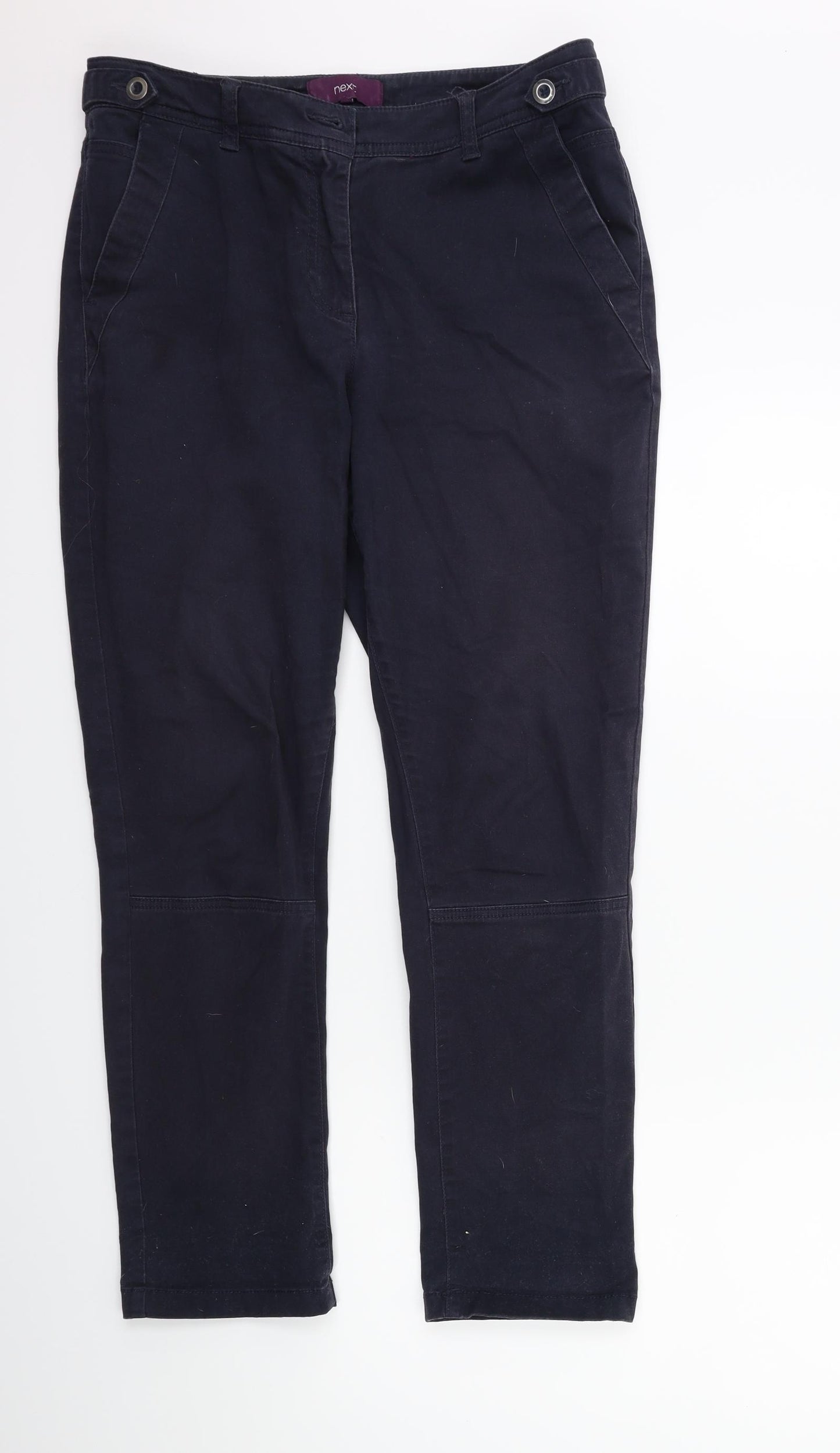 NEXT Womens Blue   Chino Trousers Size 10 L28 in