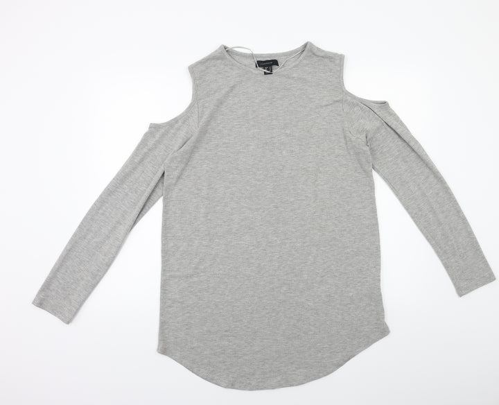 Atmosphere Womens Grey   Basic T-Shirt Size 14  - Open Shoulder