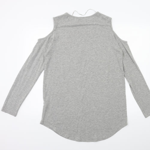 Atmosphere Womens Grey   Basic T-Shirt Size 14  - Open Shoulder