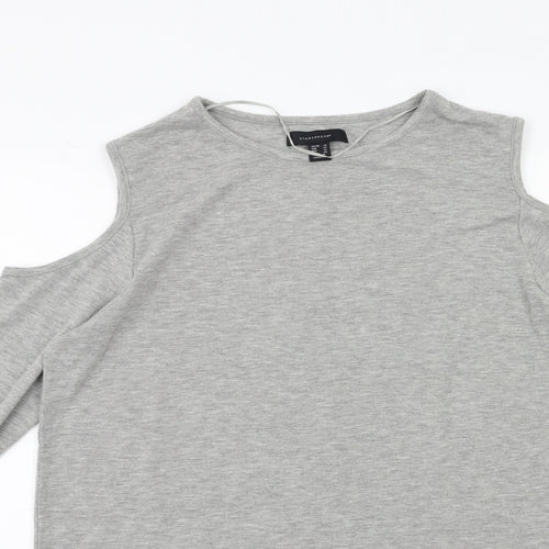 Atmosphere Womens Grey   Basic T-Shirt Size 14  - Open Shoulder