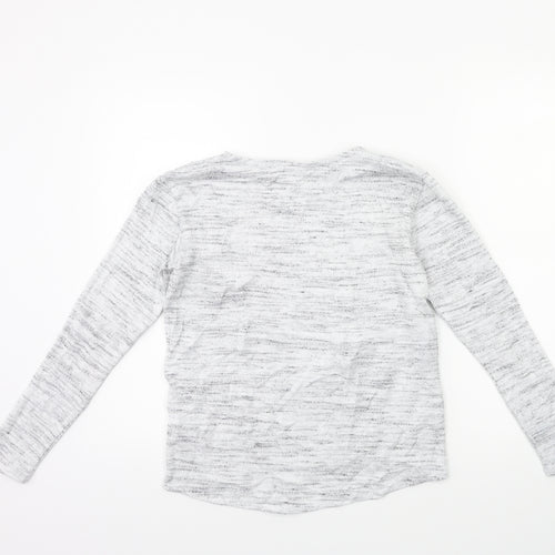 H&M Girls Grey  Knit Pullover Jumper Size 7 Years