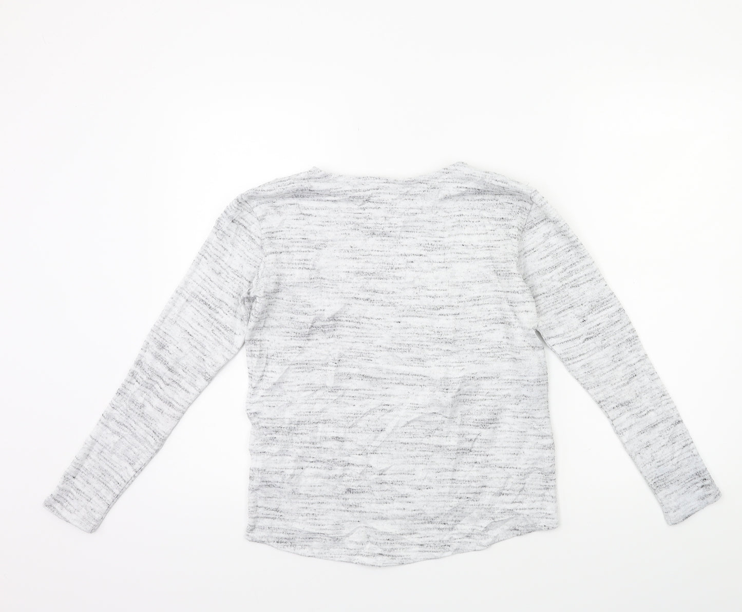 H&M Girls Grey  Knit Pullover Jumper Size 7 Years
