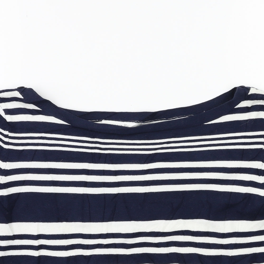 Wallis Womens Blue Striped Knit Pullover Jumper Size 16