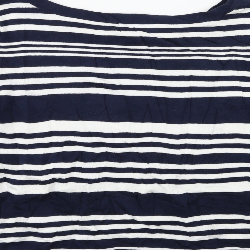 Wallis Womens Blue Striped Knit Pullover Jumper Size 16