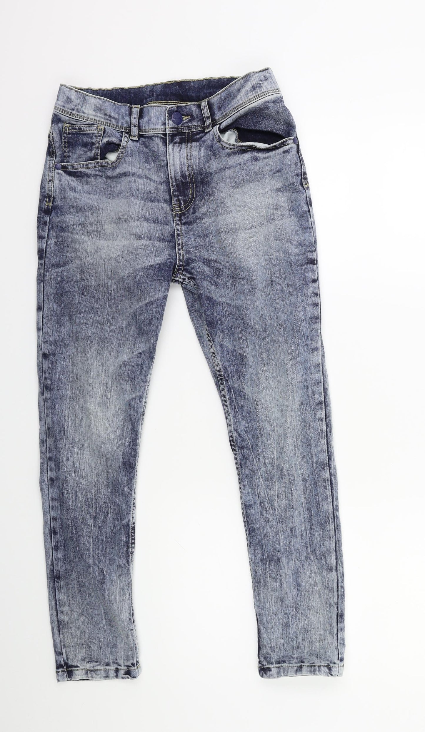 F&F Boys Blue  Denim Skinny Jeans Size 10 Years