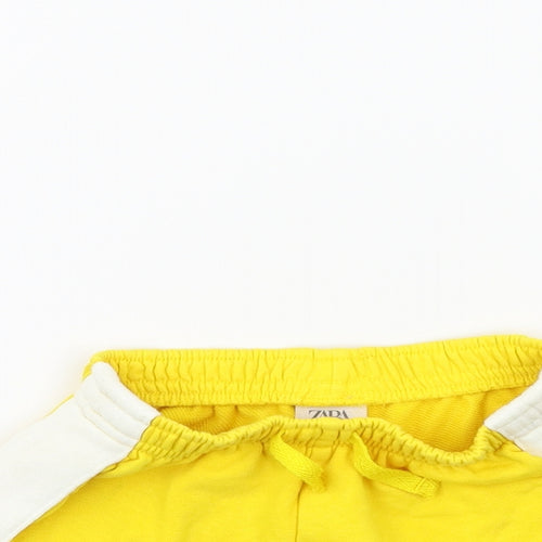Zara Boys Yellow Striped   Shorts Size 7 Years