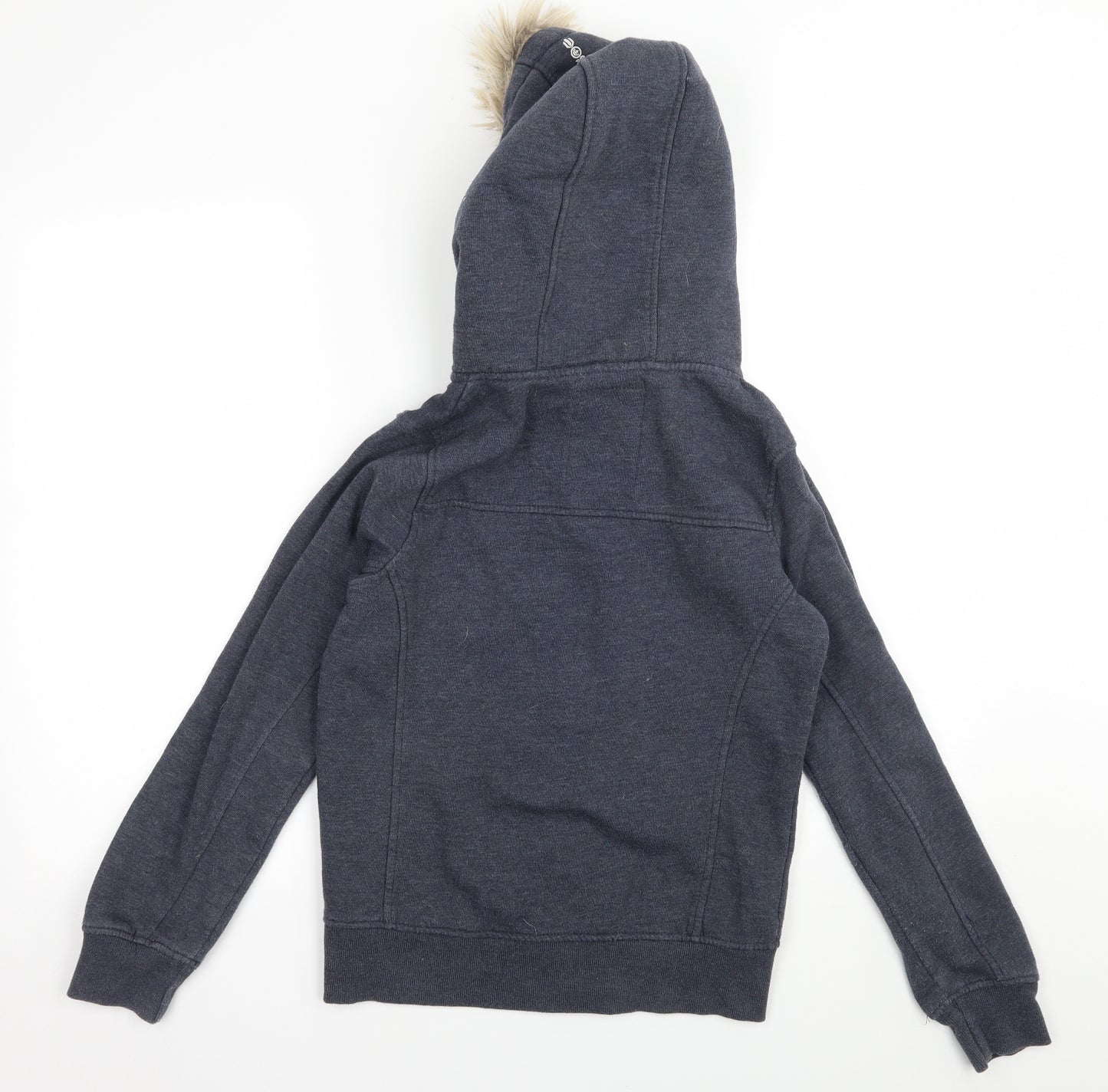 Cross Hatch Womens Blue  Jersey Full Zip Hoodie Size S