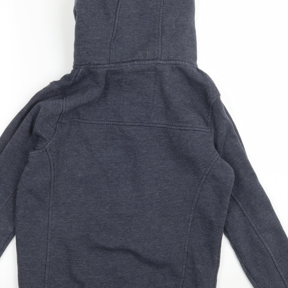 Cross Hatch Womens Blue  Jersey Full Zip Hoodie Size S