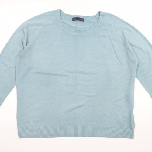 Marks and Spencer Womens Blue  Knit Pullover Jumper Size 18