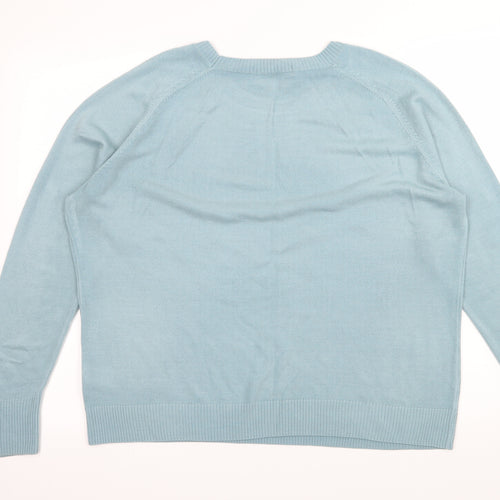 Marks and Spencer Womens Blue  Knit Pullover Jumper Size 18
