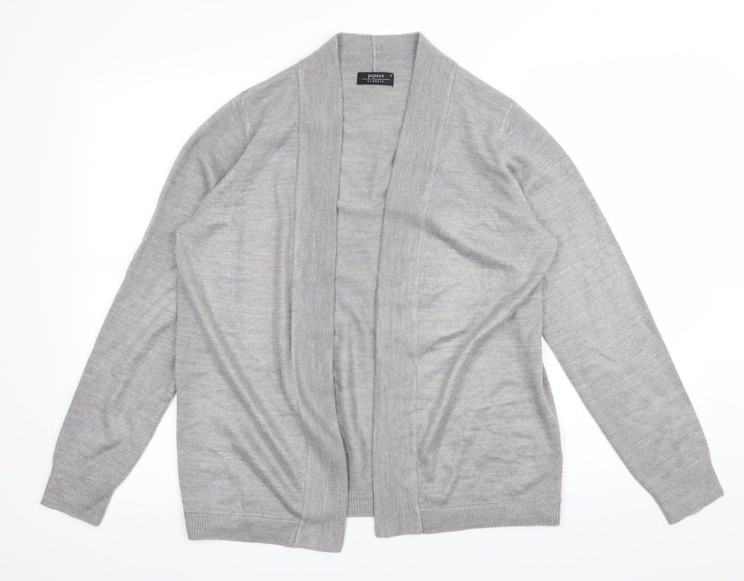 Papaya Womens Grey   Cardigan Jumper Size 12
