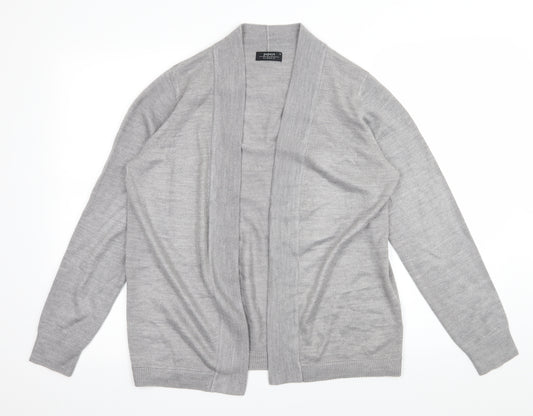 Front view of Papaya women’s grey cardigan jumper, size UK 12