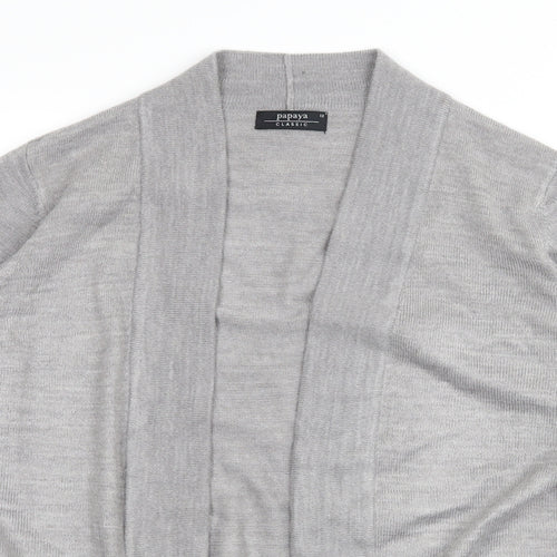 Papaya Womens Grey   Cardigan Jumper Size 12