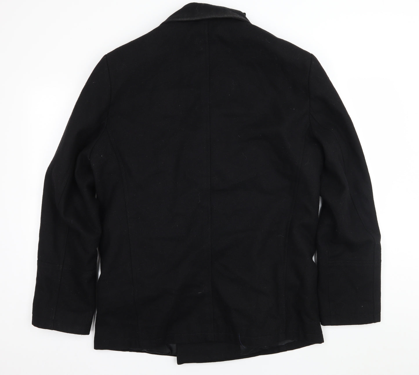 Peter Werth Mens Black   Pea Coat Coat Size L