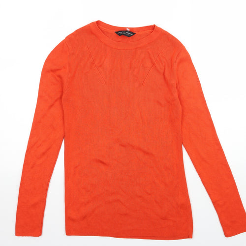 Dorothy Perkins Womens Orange  Knit Pullover Jumper Size 12