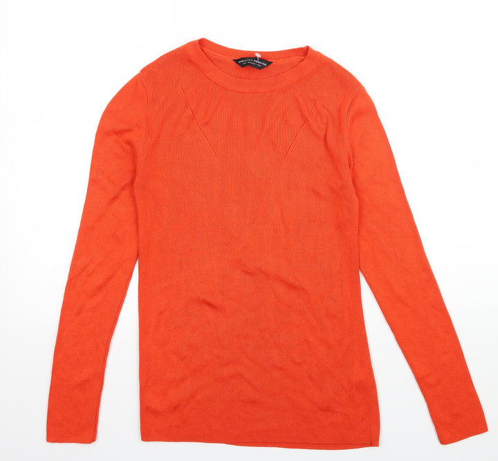Dorothy Perkins Womens Orange Knit Pullover Jumper Size 12