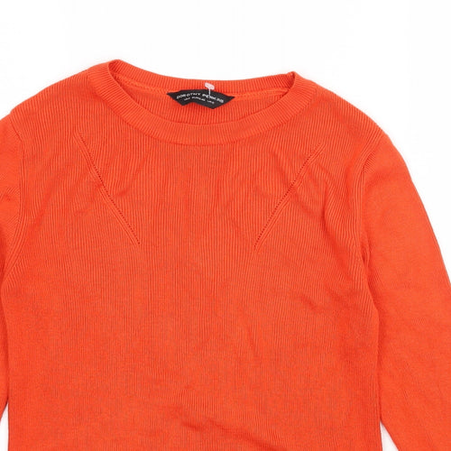 Dorothy Perkins Womens Orange  Knit Pullover Jumper Size 12