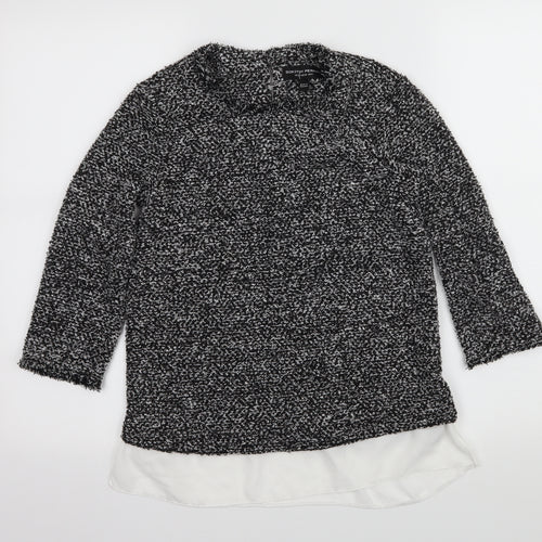 Dorothy Perkins Womens Grey  Knit Pullover Jumper Size 8