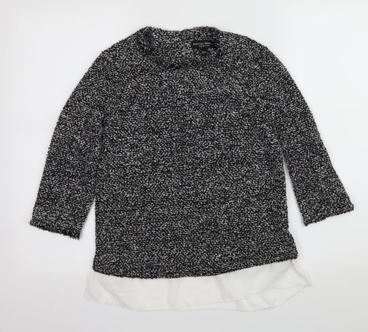 Dorothy Perkins Womens Grey Knit Pullover Jumper Size 8