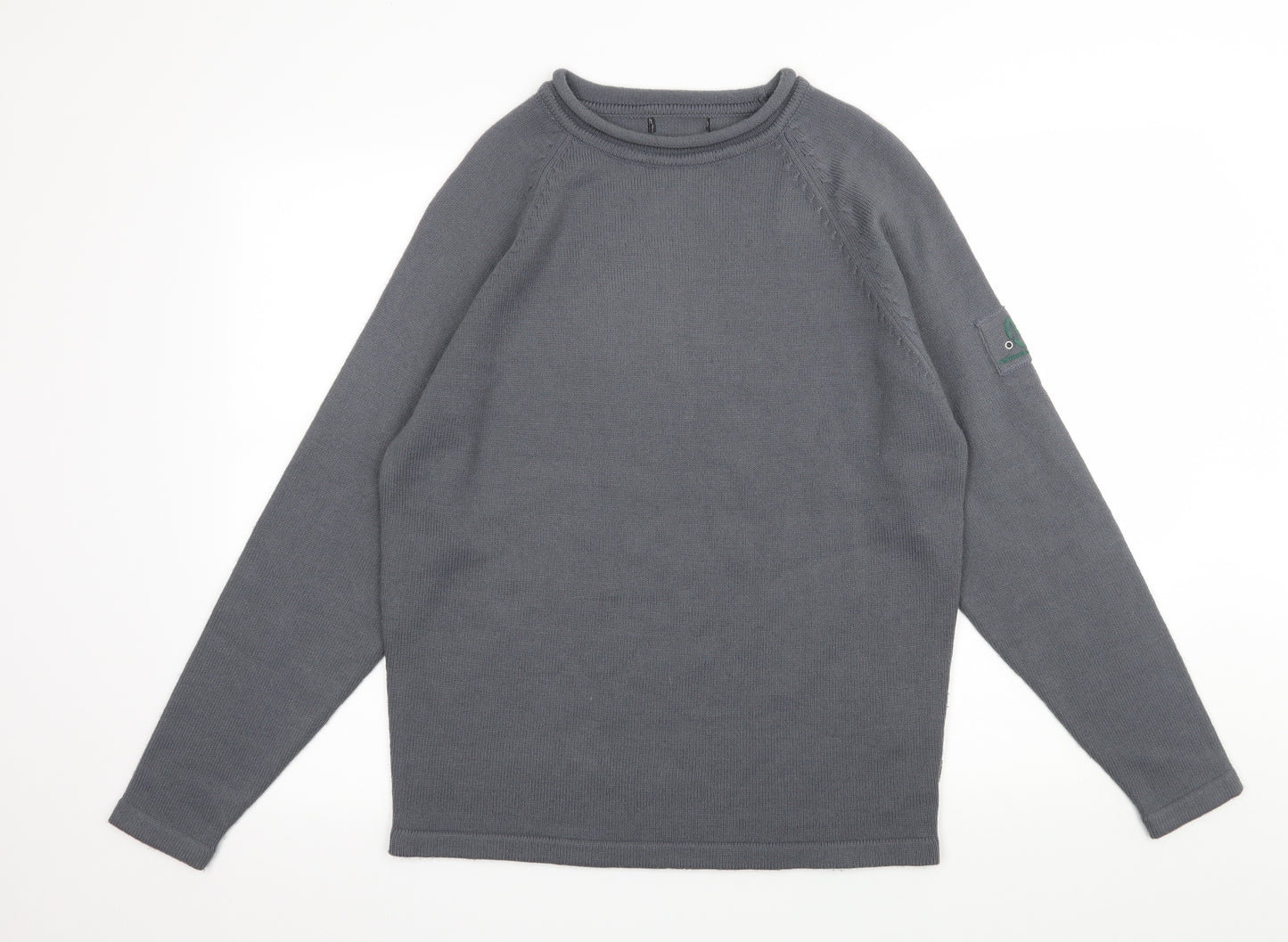 Preworn Mens Grey  Knit Pullover Jumper Size S