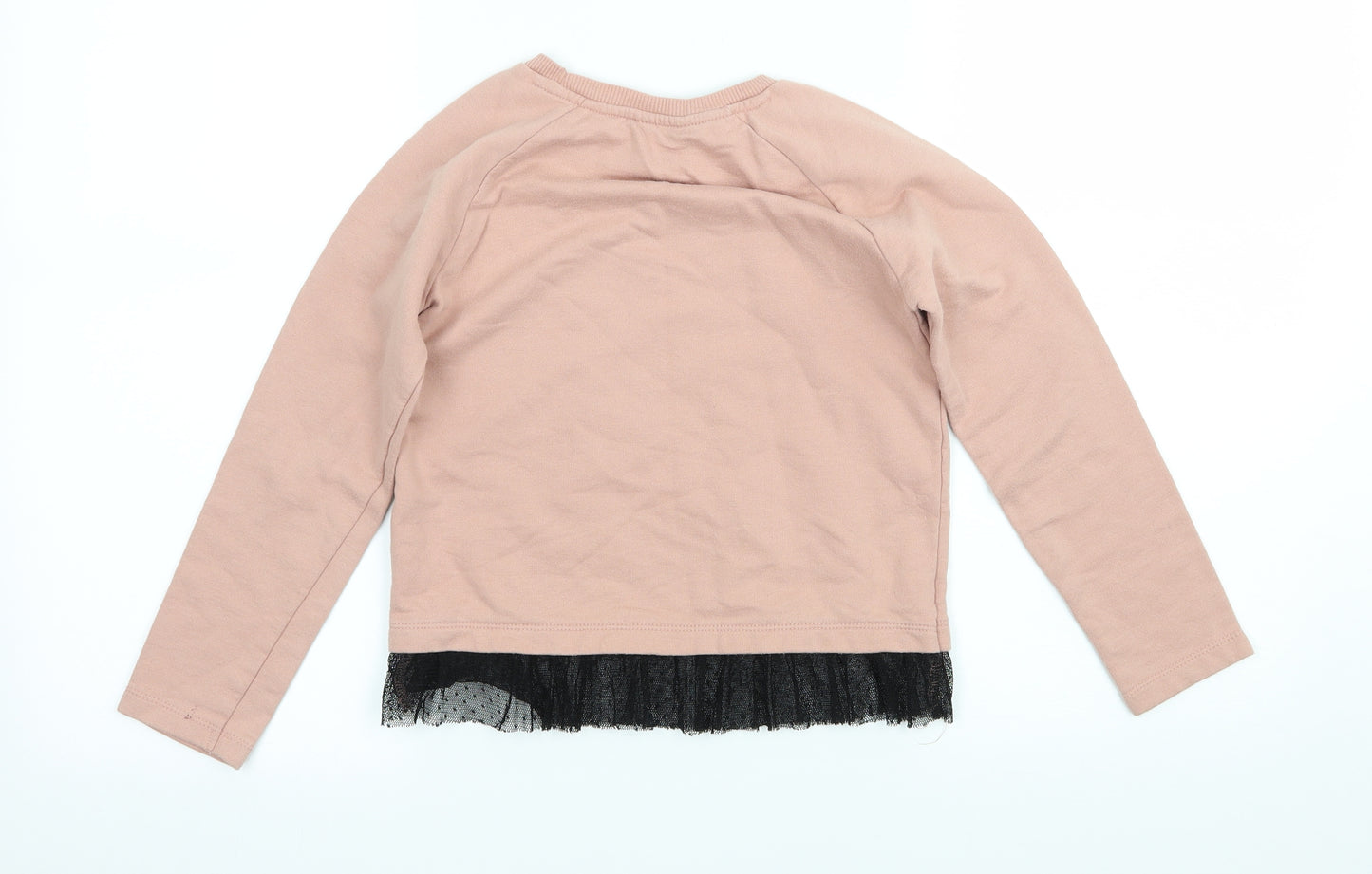 Primark Girls Pink  Jersey Pullover Sweatshirt Size 7-8 Years  - Let it rock