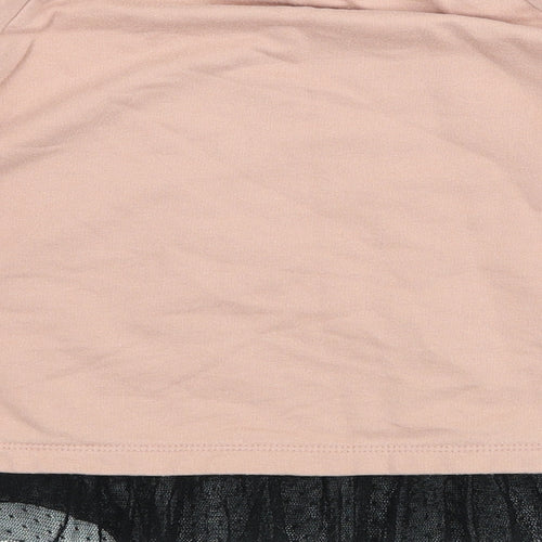 Primark Girls Pink  Jersey Pullover Sweatshirt Size 7-8 Years  - Let it rock