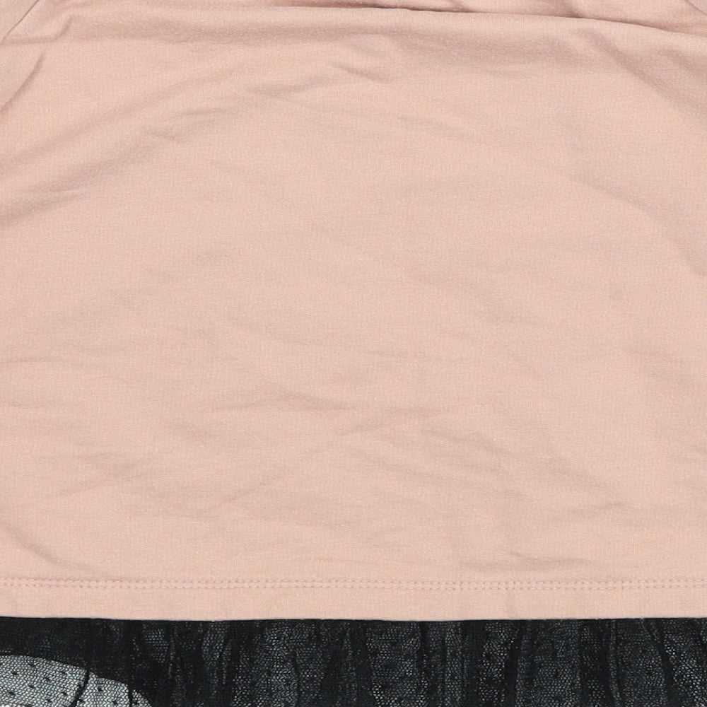 Primark Girls Pink  Jersey Pullover Sweatshirt Size 7-8 Years  - Let it rock