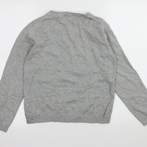 CKS Boys Grey  Knit Pullover Jumper Size 12 Years