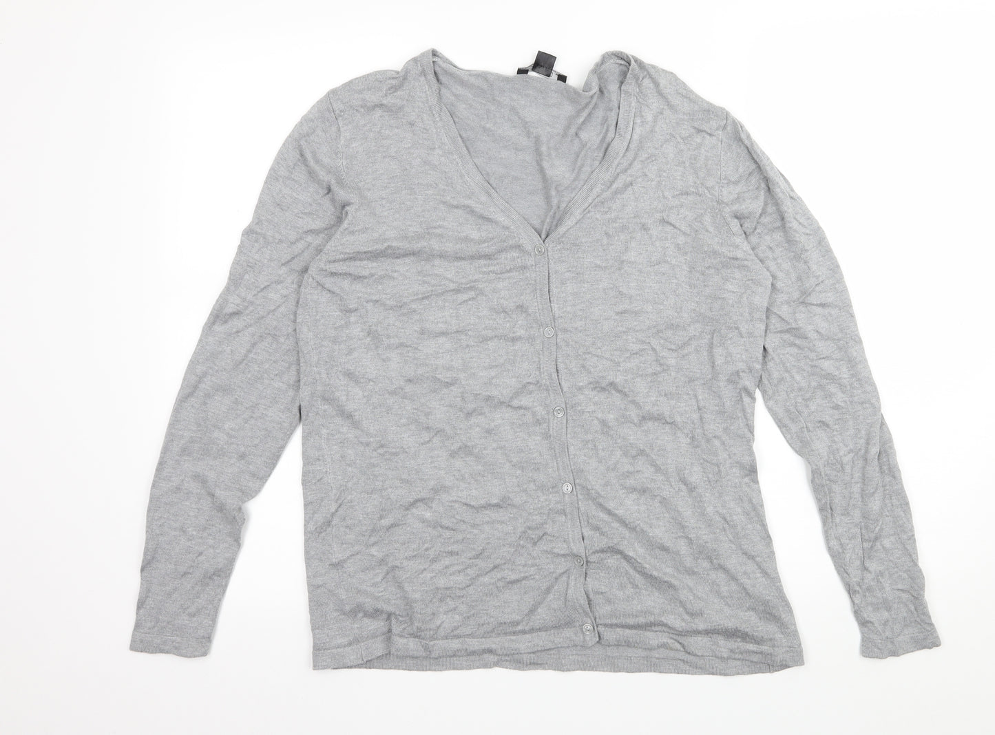 ESMARA Womens Grey  Knit Cardigan Jumper Size 18