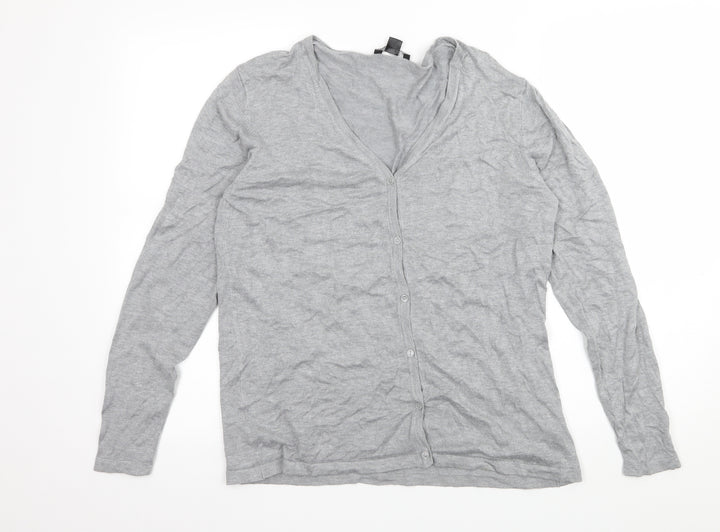ESMARA Womens Grey  Knit Cardigan Jumper Size 18