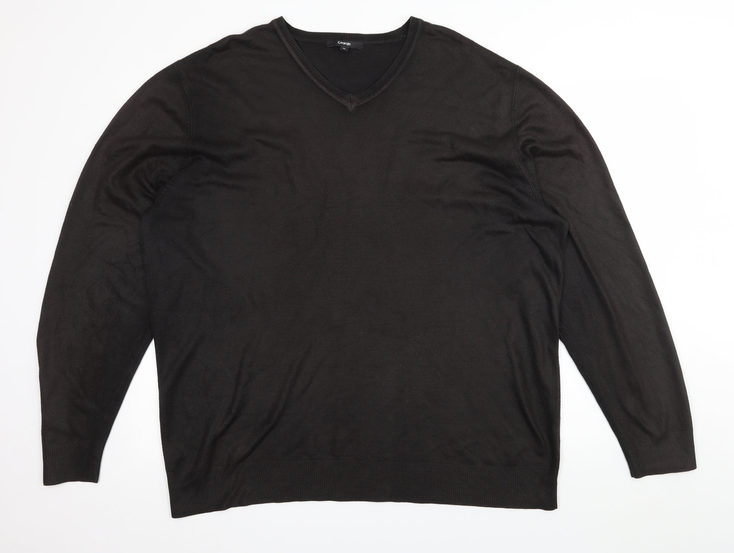 George Mens Brown  Knit Pullover Jumper Size 2XL