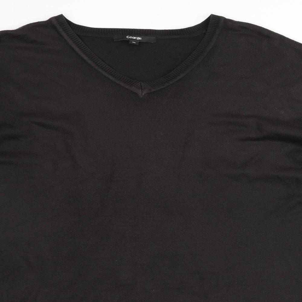 George Mens Brown  Knit Pullover Jumper Size 2XL