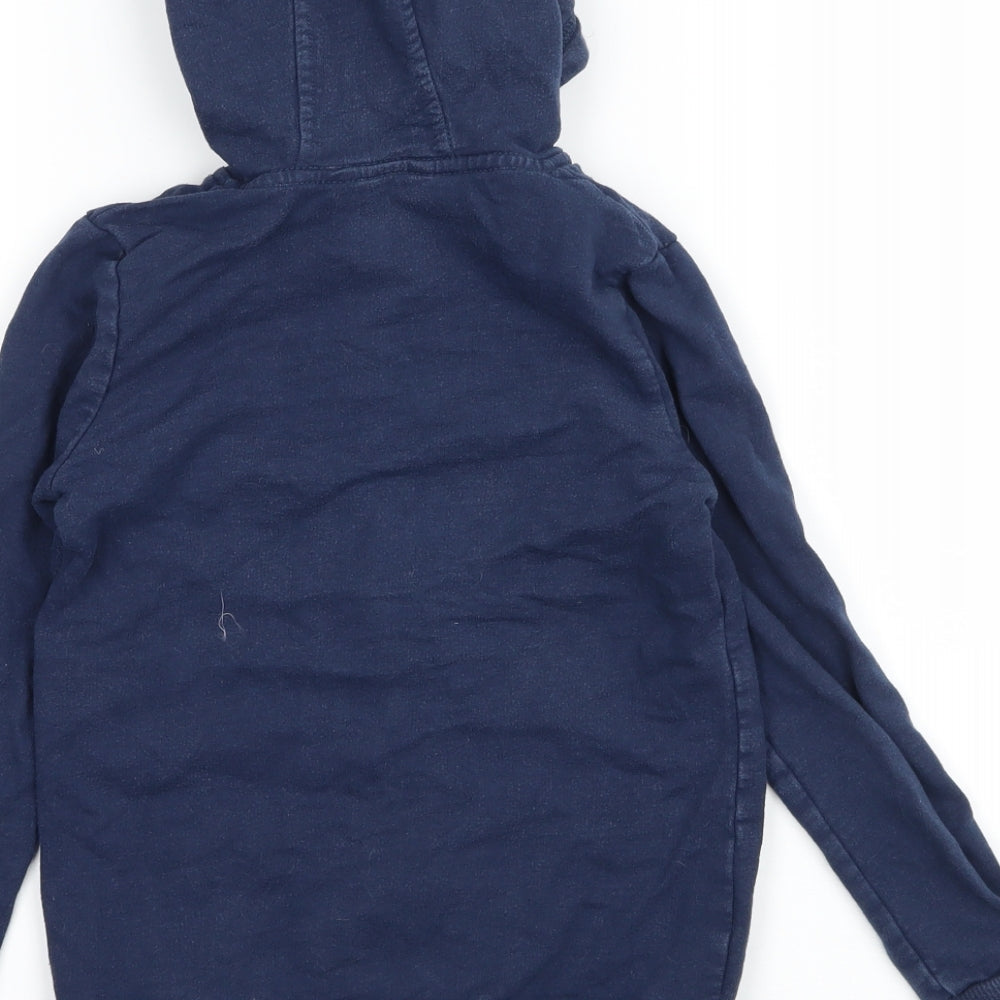 George Girls Blue  Jersey Full Zip Hoodie Size 7-8 Years  - Shine Bright