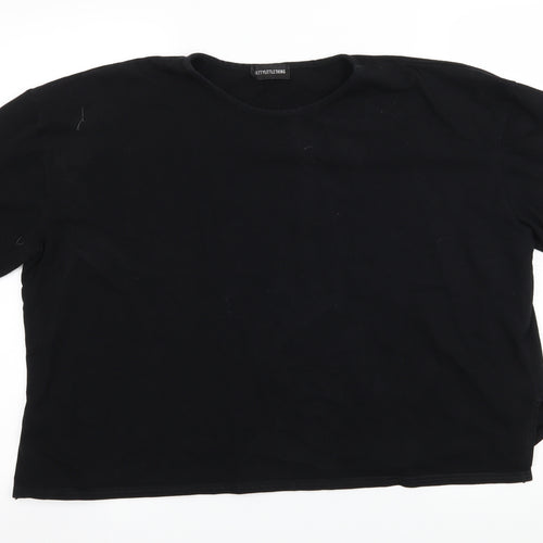 PRETTYLITTLETHING Womens Black  Jersey Basic T-Shirt Size 14