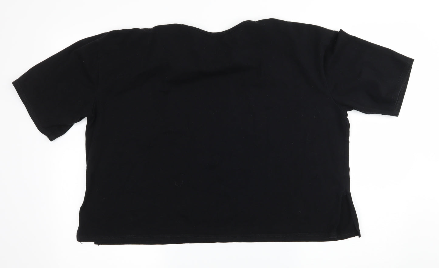 PRETTYLITTLETHING Womens Black  Jersey Basic T-Shirt Size 14