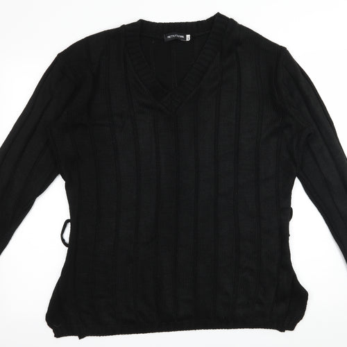 PRETTYLITTLETHING Womens Black  Knit Pullover Jumper Size M