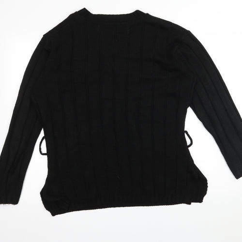 PRETTYLITTLETHING Womens Black  Knit Pullover Jumper Size M