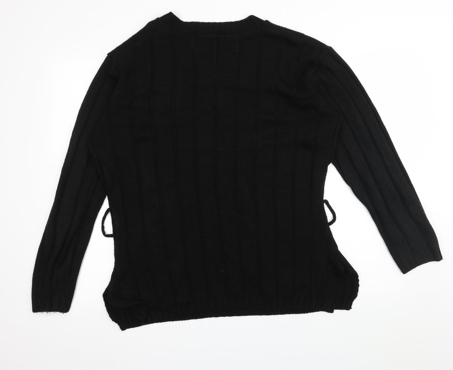 PRETTYLITTLETHING Womens Black  Knit Pullover Jumper Size M