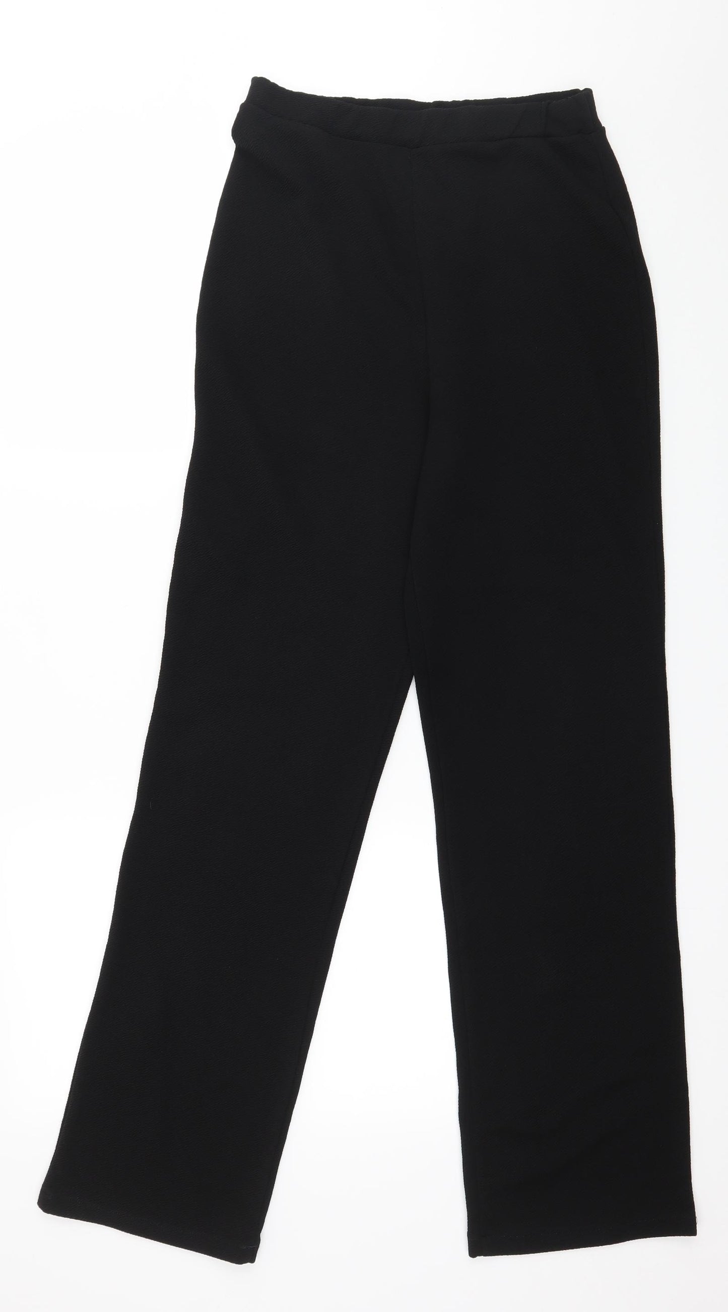 PRETTYLITTLETHING Womens Black   Trousers  Size 14 L29 in