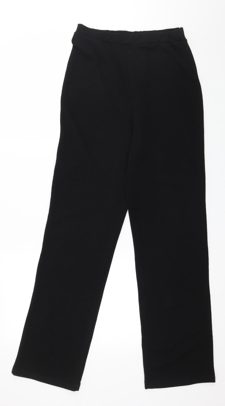 PRETTYLITTLETHING Womens Black   Trousers  Size 14 L29 in