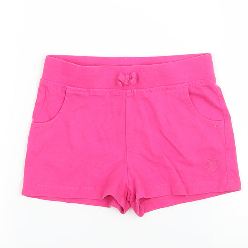 George Girls Pink  Jersey Hot Pants Shorts Size 5-6 Years