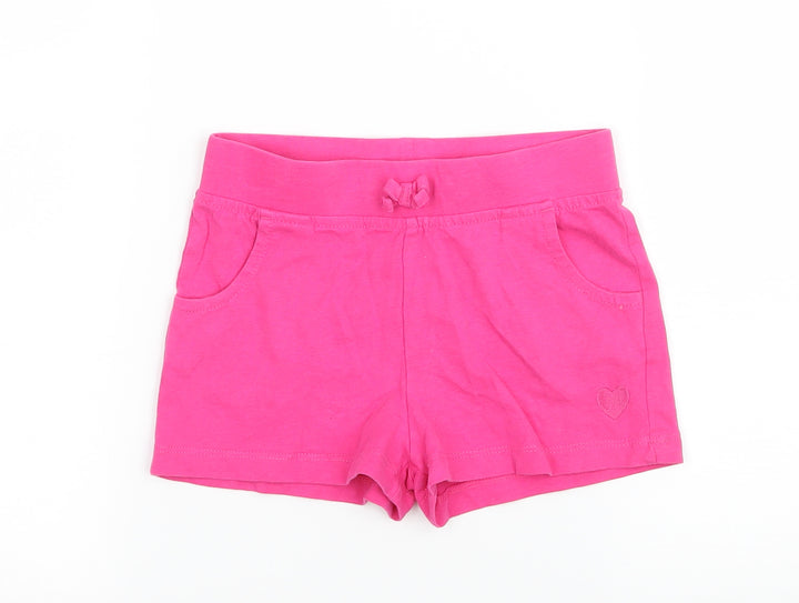 George Girls Pink  Jersey Hot Pants Shorts Size 5-6 Years