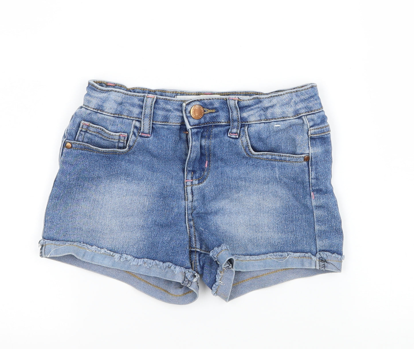 Denim & Co. Girls Blue  Denim Biker Shorts Size 6-7 Years