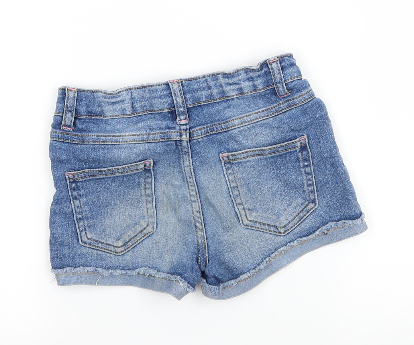 Denim & Co. Girls Blue  Denim Biker Shorts Size 6-7 Years