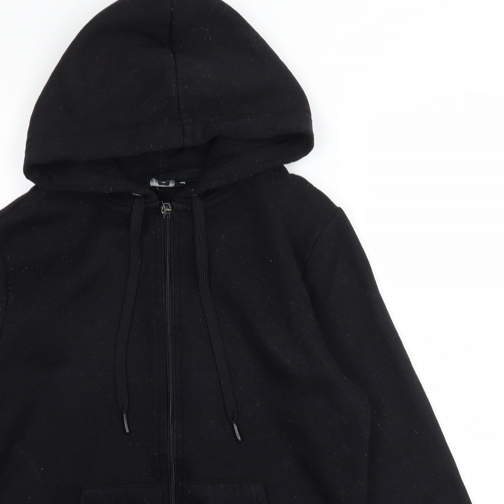 Peacocks Womens Black  Jersey Full Zip Hoodie Size 10