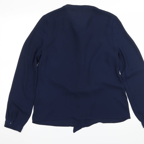 F&F Womens Blue  Chiffon Basic Blouse Size 8