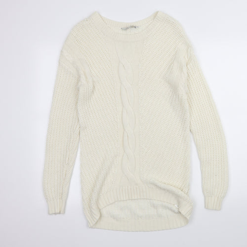 Peacocks Womens Ivory  Knit Pullover Jumper Size S