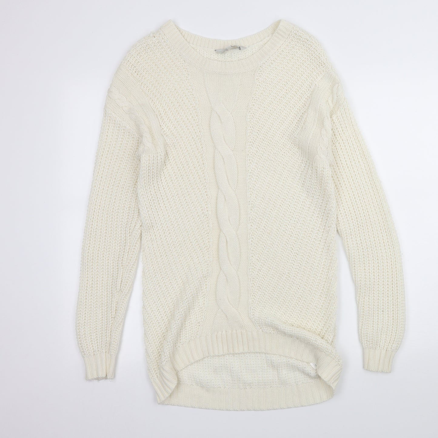 Peacocks Womens Ivory  Knit Pullover Jumper Size S